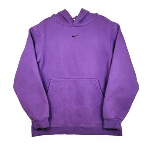 Vintage Y2K Nike Center Swoosh Hoodie Mens Large Embroidered Logo Purple